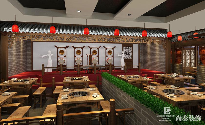 550㎡火锅店装修设计效果图 | 味蜀吾