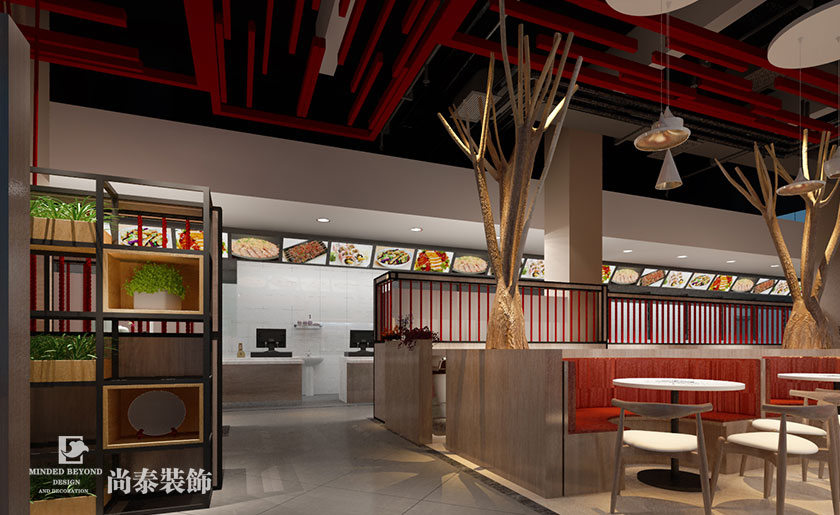 530平米写字楼餐厅装修效果图 | 华丰互联网大厦