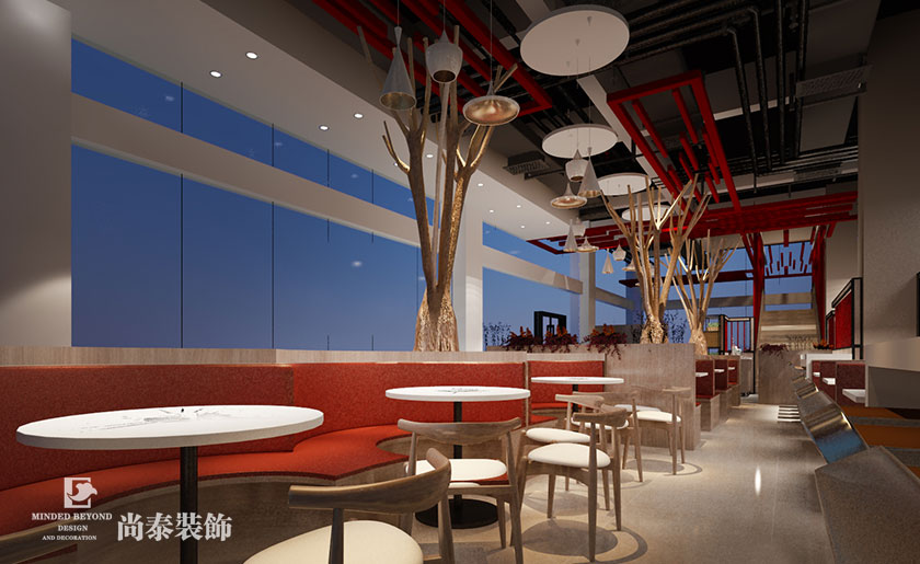 530平米写字楼餐厅装修效果图 | 华丰互联网大厦
