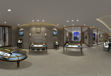 珍芮珠宝展厅装修设计，后现代的独特魅力
