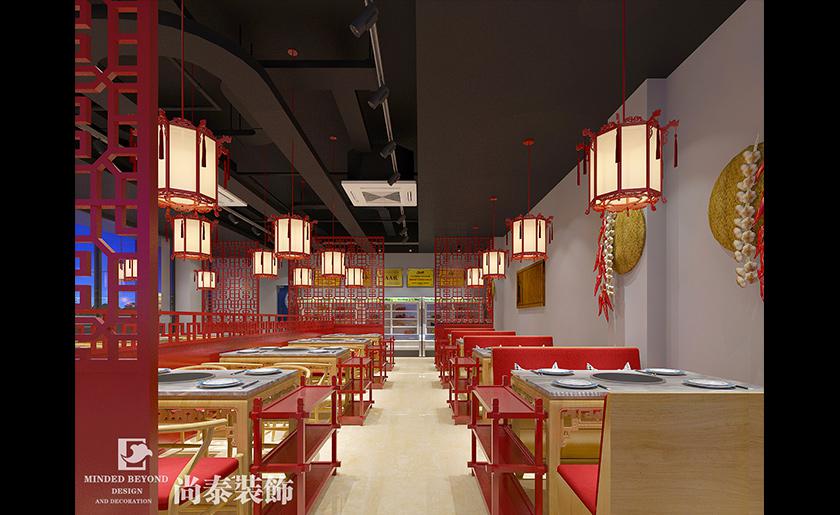 火锅店餐饮就餐区装修效果图