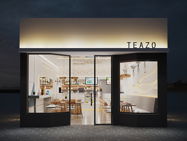 70㎡现代简约奶茶店设计 | Teazo