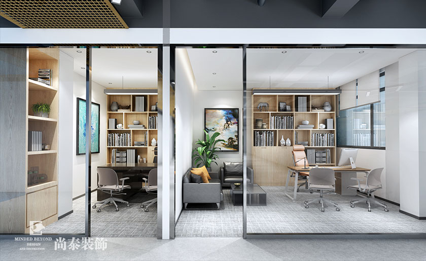 500平科技公司办公室装修设计 | 百瑞互联