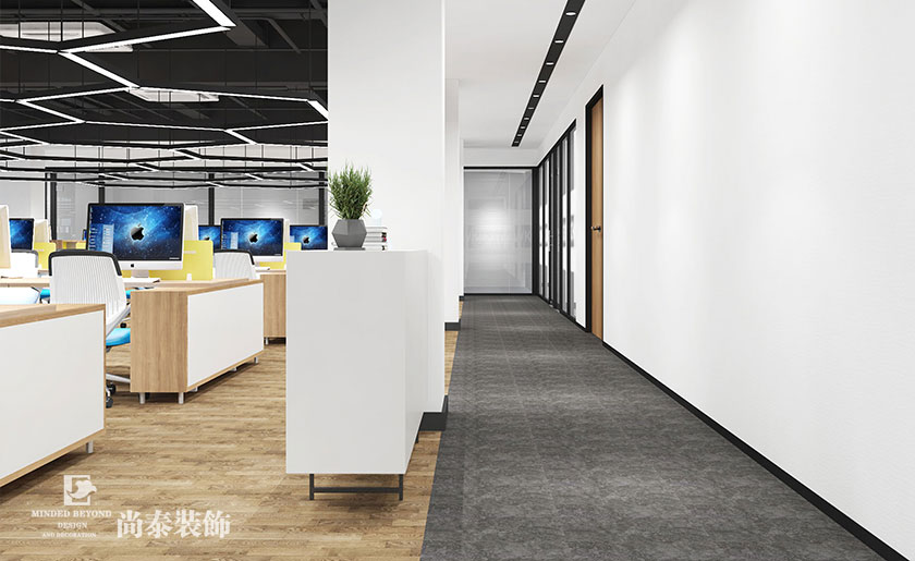 1000平米制作公司办公室装修设计 | 骏域设计制作