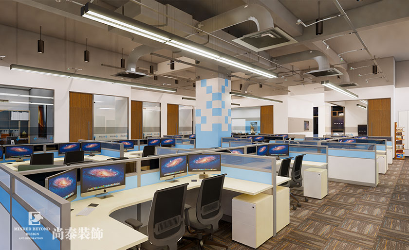 400平米人工智能科技公司办公室设计 | 禾思科技