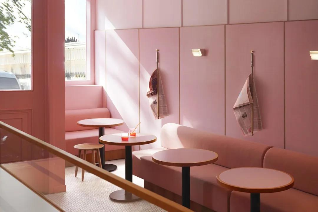 粉色咖啡馆设计图