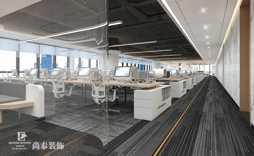 1500平米互联网科技办公室装修效果图 | 淘乐