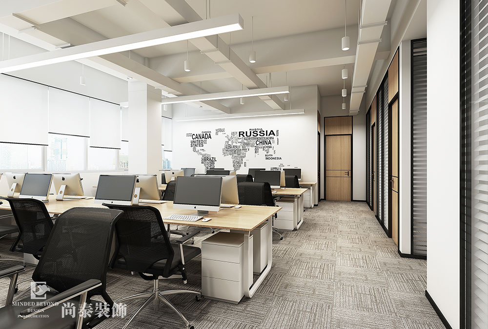 210平米现代新材料公司展厅办公室装修效果图 | 中机新材料