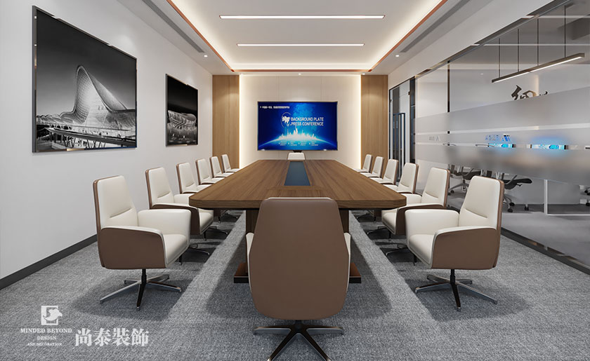 330平米建筑公司深圳办公室设计装修效果图 | 三义建筑
