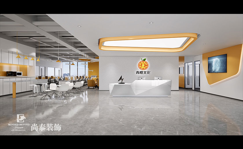 深圳写字楼办公室设计案例-1400平米传媒公司 | 青橙传媒