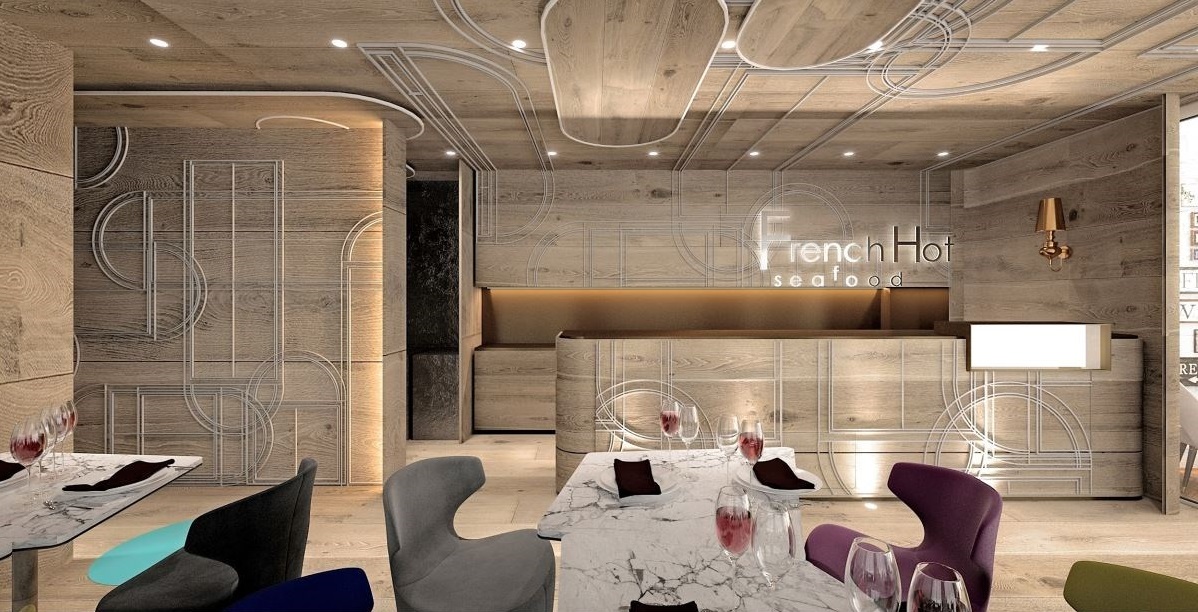 餐饮空间设计梦幻法式马卡龙色登场！120平米商业空间，揭开一场时尚前卫的顶级飨宴