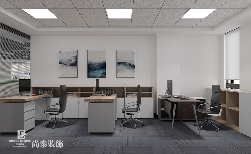 1000平米新能源上市公司办公室装修设计案例