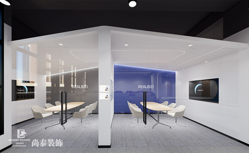 深圳坪山深福保科技生态园大型生物医疗公司4600平米办公楼办公室设计