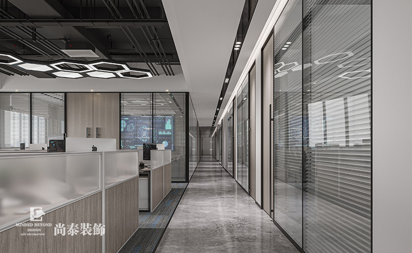 深圳宝安600平米智能穿戴科技公司办公楼办公室装修设计案例