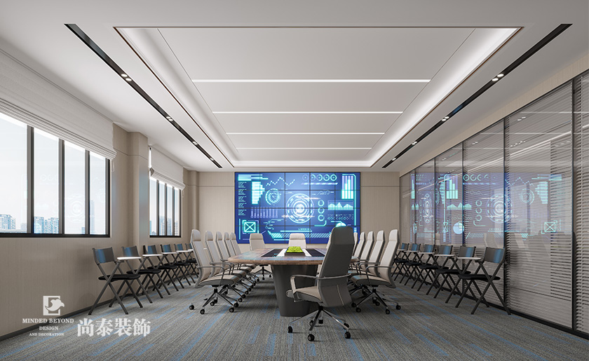 深圳宝安600平米智能穿戴科技公司办公楼办公室装修设计案例