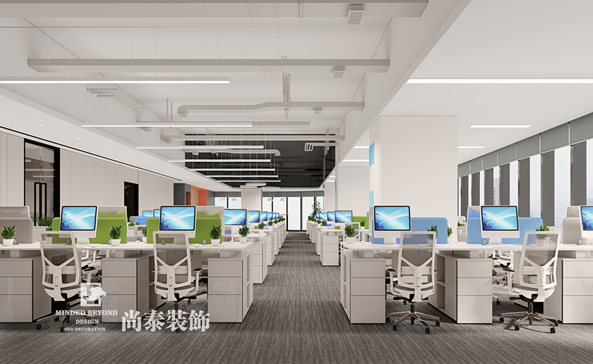 深圳南山区科技公司办公室装修设计效果图案例