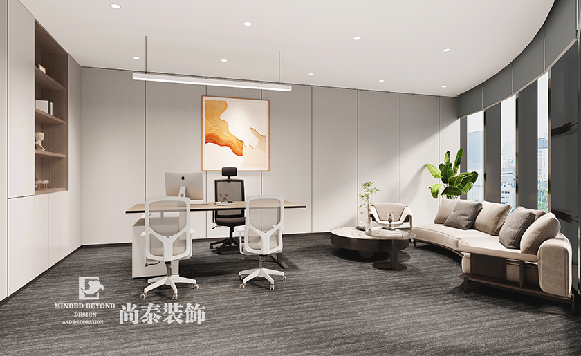 深圳南山区科技公司办公室装修设计效果图案例