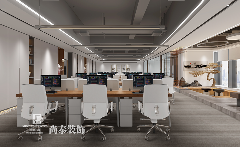 深圳龙岗区网络公司办公室装修效果案例