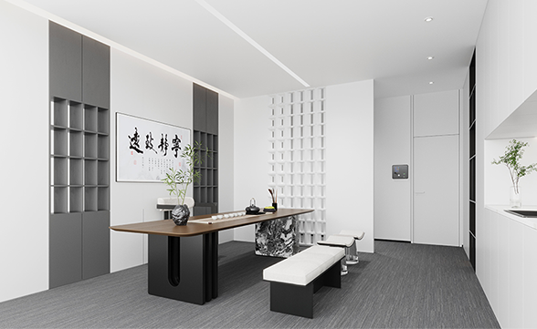 新中式办公室装修：尚泰高性价比方案，彰显企业文化底蕴