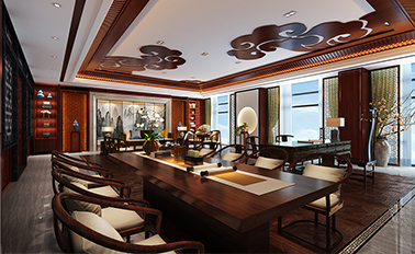 原木风办公室装修：环保划算兼具温馨质感